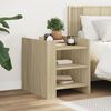 vidaXL Bedside Cabinet Sonoma Oak 45x50x50 cm Engineered Wood