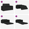 vidaXL Folding Sofa Bed Black 148 x 71 x 83 cm Fabric