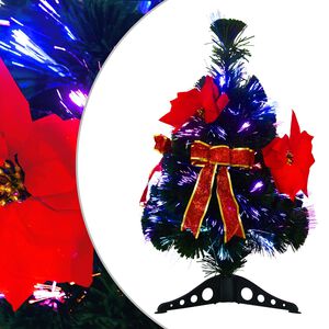 vidaXL Fiber Optic Christmas Tree 64 cm 12 LEDs Multicolour PVC