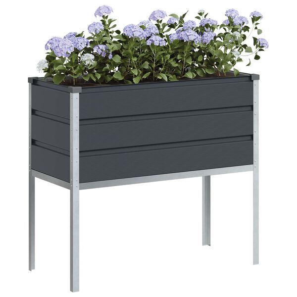 vidaXL Planter Anthracite 100 x 45 x 90 cm Galvanised Steel