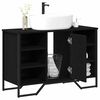 vidaXL Bathroom Sink Cabinet Black Oak 91 x 35 x 60 cm Engineered wood