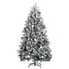 vidaXL Artificial Hinged Christmas Tree 300 LEDs & Ball Set 180 cm