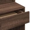 vidaXL Dressing Table with Mirror Brown Oak 80x41x144.5 cm