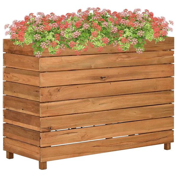 vidaXL Raised Bed 100x40x72 cm Recycled Teak Wood and Steel