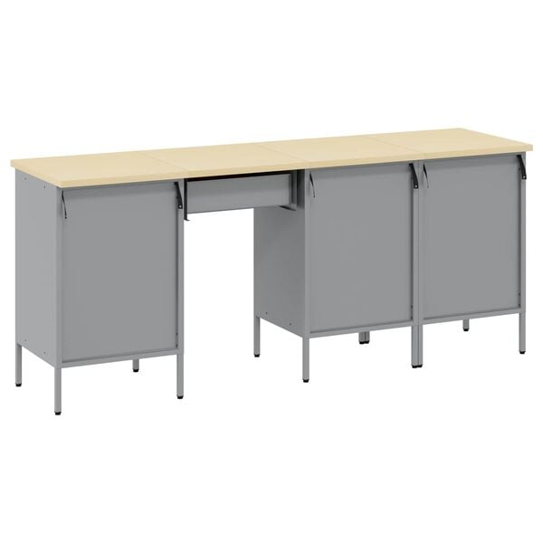 vidaXL Work Cabinet with Drawer with Lock 4 pcs Red 200 x 55 x 85 cm