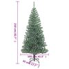 vidaXL Artificial Christmas Tree with Flocked Snow Green 210 cm