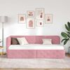 vidaXL Corner Bed Frame with Headboard Pink 80 x 200 cm Velvet