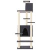 vidaXL Cat Tree with Sisal Scratching Posts Dark Grey 154 cm