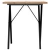 vidaXL Dining Table X-Frame 70x70x75.5 cm Solid Wood Pine and Steel