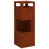 vidaXL Fire Bowl Brown 35 x 35 x 100 cm Weathering Steel
