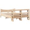 vidaXL Bed Frame with Headboard 140x190 cm Solid Wood Pine
