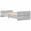 vidaXL Bed Frame without Mattress Grey Sonoma 100x200 cm Engineered Wood