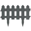 vidaXL Lawn Edgings 25 pcs Anthracite 10 m PP