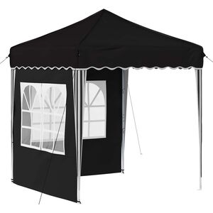vidaXL Pop-up Party Tent 195 x 195 x 245 cm Black Oxford Fabric