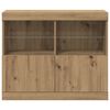 vidaXL LED Sideboard Brown 81 x 37 x 66.5 cm Engineered Wood