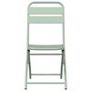 vidaXL Garden Folding Chair Folding 2 pcs Green 55 x 56.5 x 91cm Steel