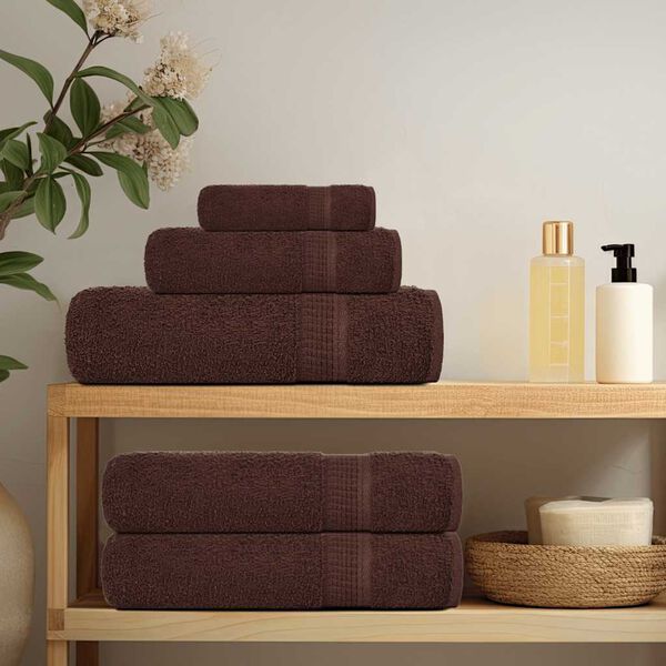 vidaXL Wash Towels "FROGN" 10 pcs Brown 30x30 cm 360 gsm