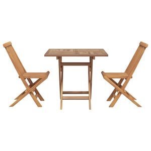 vidaXL Garden Dining Set | Warm brown | Fine sanded teak hardwood