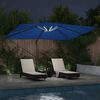 vidaXL Umbrella Azurblau 352 x 251 x 265 cm Polyester and Aluminium