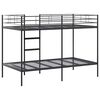 vidaXL Bunk Bed without Mattress Black 107x203 cm Steel