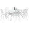 vidaXL Garden Dining Set 7 pcs White Aluminium