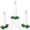 vidaXL Christmas Candle Bridge White 39.5 x 5 x 29 cm Solid Pine Wood