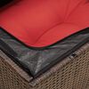 vidaXL Garden Sofa with Cushion Brown 55 x 62 x 69 cm Poly rattan