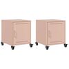 vidaXL Bedside Cabinets 2 pcs Pink 36x39x43.5 cm Steel