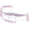 vidaXL Bed Frame without Mattress with LED Lights Concrete Grey 90x200 cm