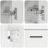 vidaXL Bathroom Furniture Set with Drawer 2 pcs High Gloss White
