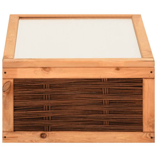 vidaXL Greenhouse 60x80x45 cm Solid Pinewood and Willow