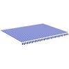 vidaXL Awning Replacement Fabric Blue and White 450x350 cm Polyester