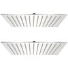 vidaXL Rain Shower Head 2 pcs Stainless Steel 25x25 cm