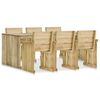 vidaXL 7 Piece Outdoor Dining Set Impregnated Pinewood