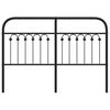 vidaXL Metal Headboard Black 135 cm