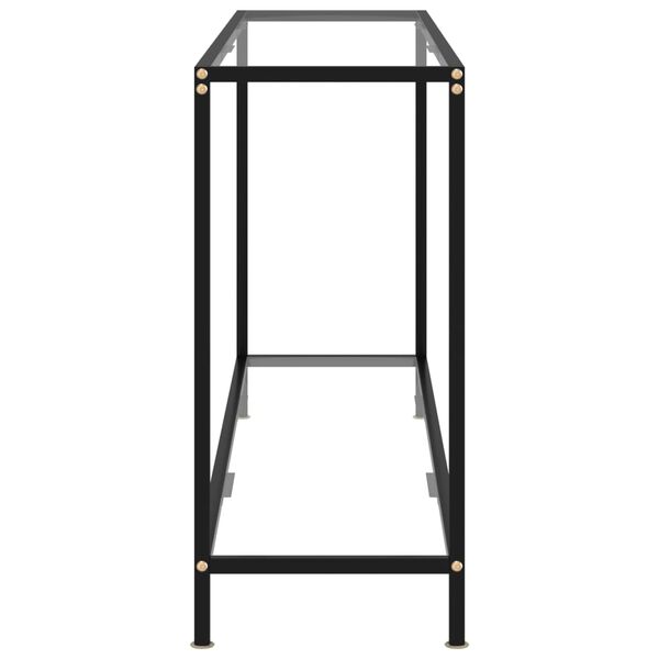 vidaXL Console Table Transparent 160x35x75 cm Tempered Glass