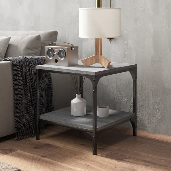 vidaXL Side Tables 2 pcs Grey Sonoma 40x40x40 cm Engineered Wood