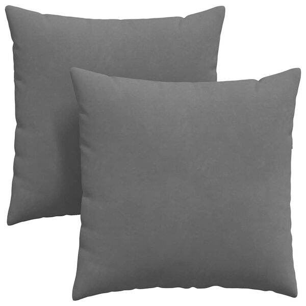 vidaXL Sofa Pillows 2 pcs Dark Grey 60 x 60 cm Fabric