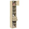 vidaXL Slim Storage Cabinet Sonoma Oak 40x42.5x225 cm Engineered Wood