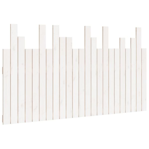 vidaXL Wall Headboard White 146.5x3x80 cm Solid Wood Pine