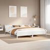 vidaXL Bed Frame without Mattress White 200x200 cm Solid Wood Pine