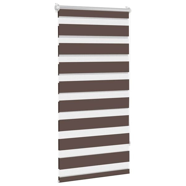 vidaXL Zebra blind 60.9x120 cm Fabric Width 56.7 cm coffee
