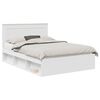 vidaXL Bed Frame with Headboard White 140 x 200 cm Solid Pine Wood