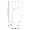 vidaXL Bathroom Cabinet High Gloss White 30x30x100 cm Engineered Wood