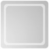 vidaXL LED Bathroom Mirror Transparent 60 x 60 cm Tempered Glass