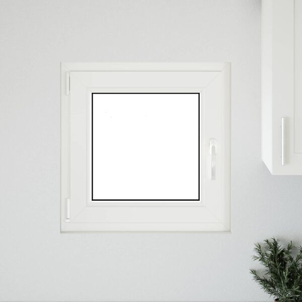 Basement Window Manual RISOR White 50 x 50 cm PVC and Glass