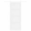 vidaXL Sliding Door White 93 x 232 cm Solid Pine Wood