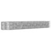 vidaXL Garden Raised Bed Silver 554x100x68 cm Powder-coated Steel