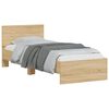 vidaXL Bed Frame without Mattress with LED Lights Sonoma Oak 90x200 cm