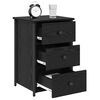vidaXL Bedside Cabinet Black Oak 40 x 36 x 60 cm Solid Reclaim Wood